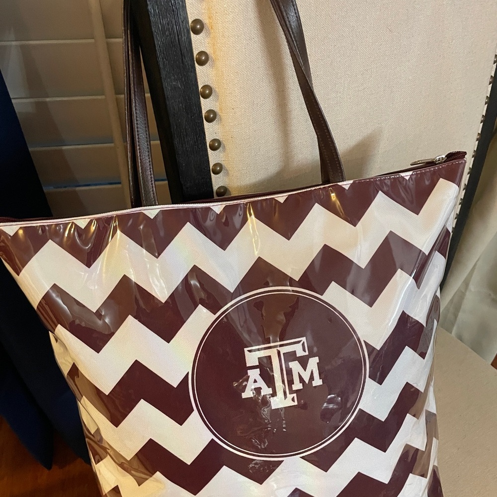 Texas A&M Chevron Tote Bag with Logo